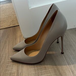 Sergio Rossi Gray leather Women's stilleto Pumps 37.5